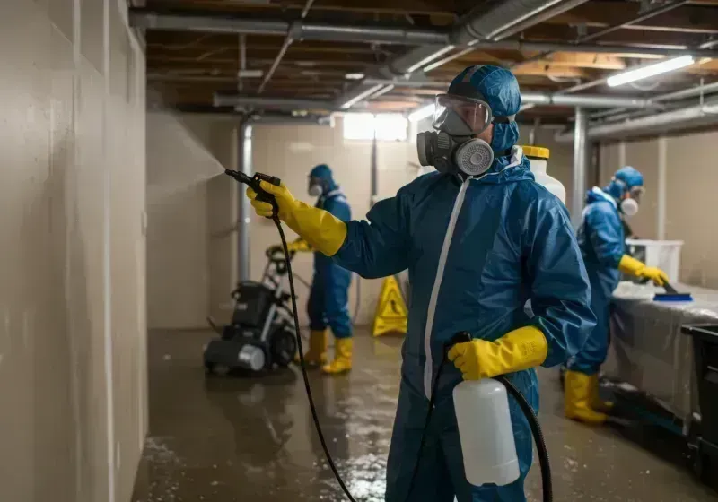 Basement Sanitization and Antimicrobial Treatment process in Montgomery, OH